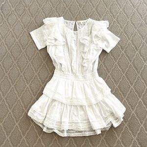 Love Shack Fancy white mini dress